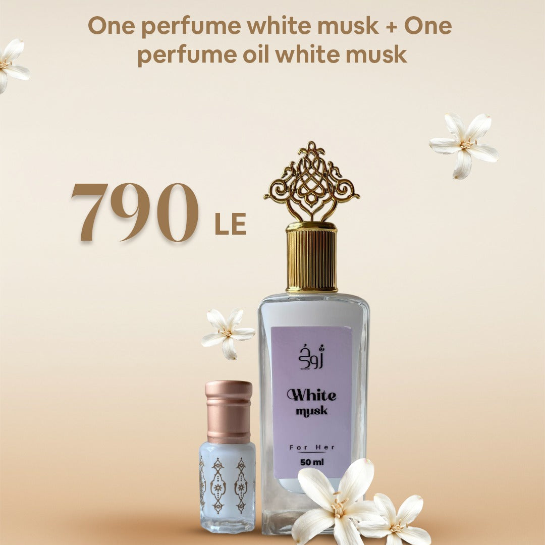 One perfume white musk + one perfume oil white musk
