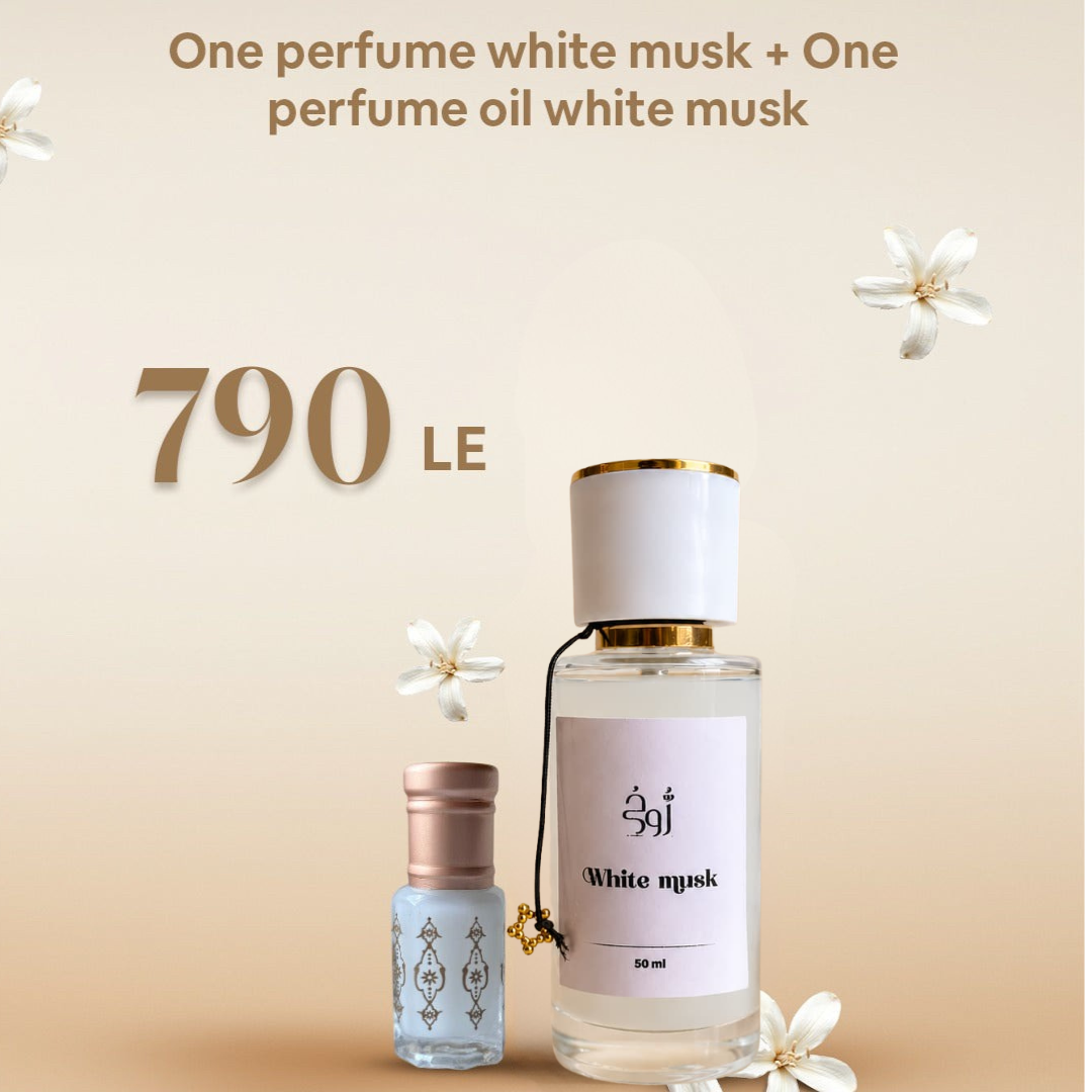 One perfume white musk + one perfume oil white musk